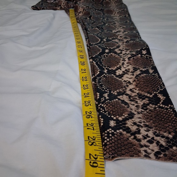 Commando Perfect Control Faux Leather Compression High Rise Leggings Snake Sz L - Picture 3 of 10